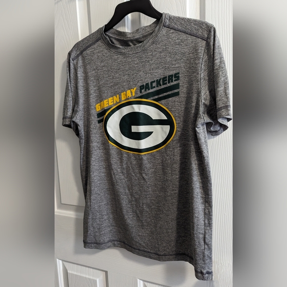 Majestic Shirts Majestic Evolution Green Bay Packers Tee Gray Mens